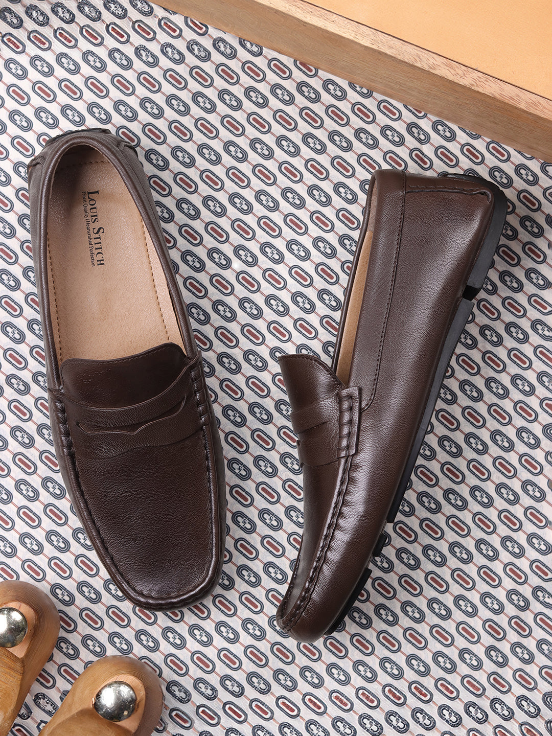 Men's Premium Brunette Brown Leather Formal Loafers