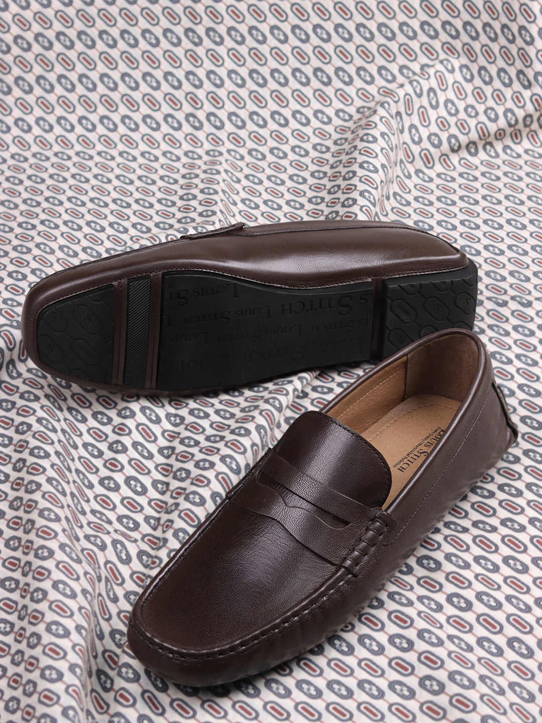 Men's Premium Brunette Brown Leather Formal Loafers