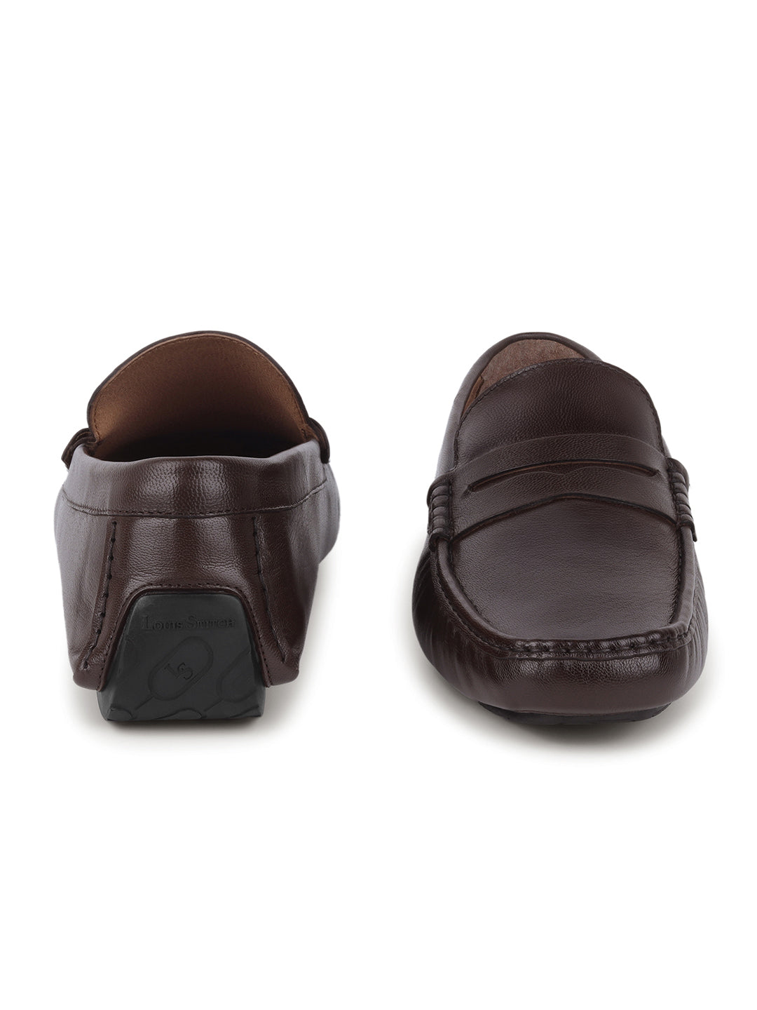 Men's Premium Brunette Brown Leather Formal Loafers