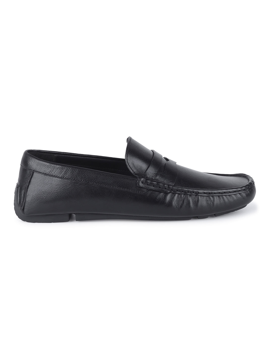 Men's Premium Raven Black Leather Formal Loafers
