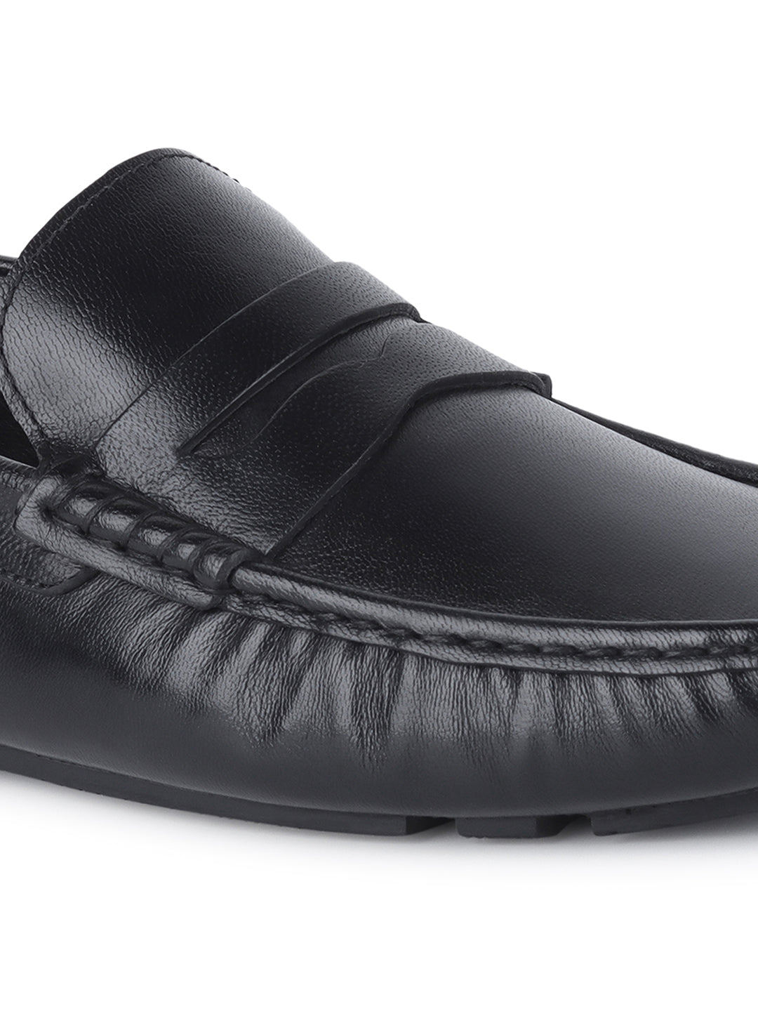 Men's Premium Raven Black Leather Formal Loafers