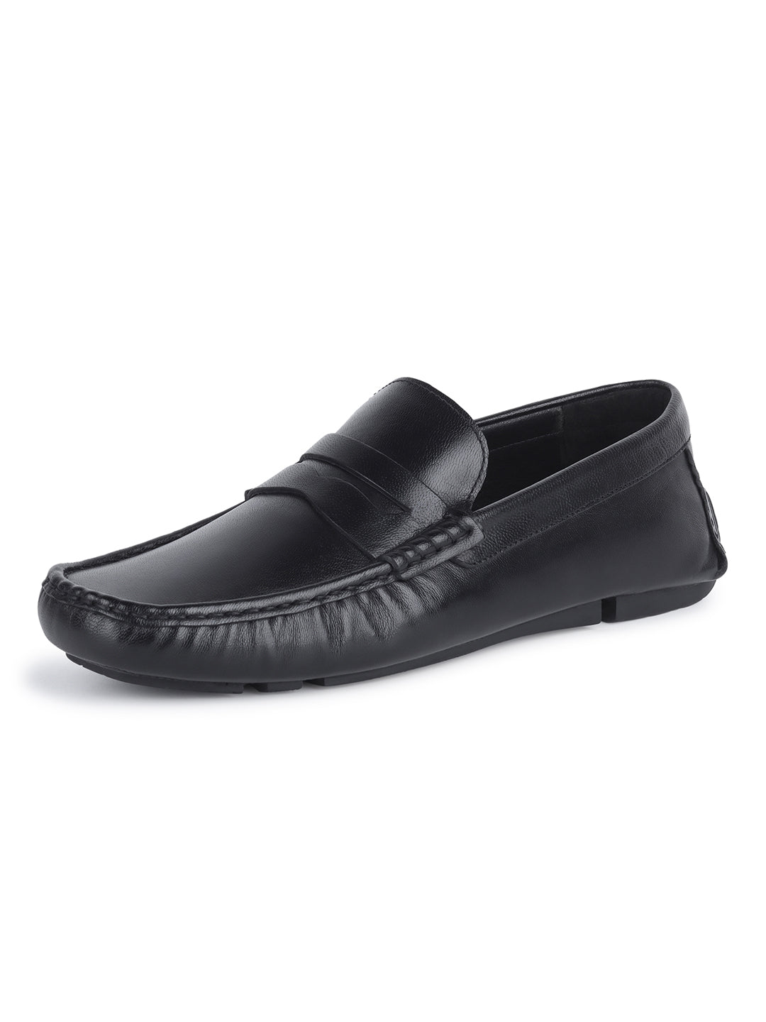 Men's Premium Raven Black Leather Formal Loafers