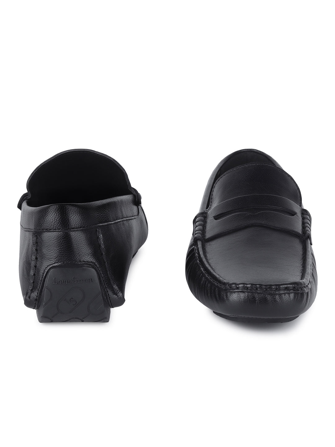 Men's Premium Raven Black Leather Formal Loafers