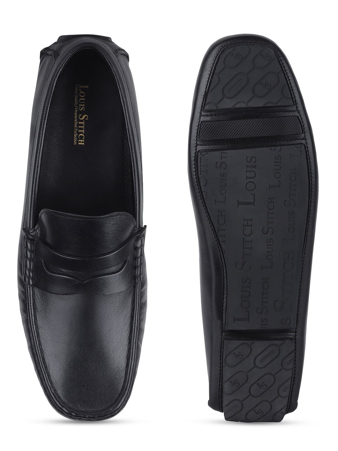 Men's Premium Raven Black Leather Formal Loafers
