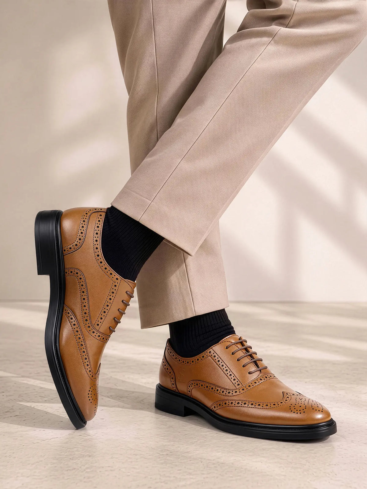 Russet Tan Formal Brogue Shoes