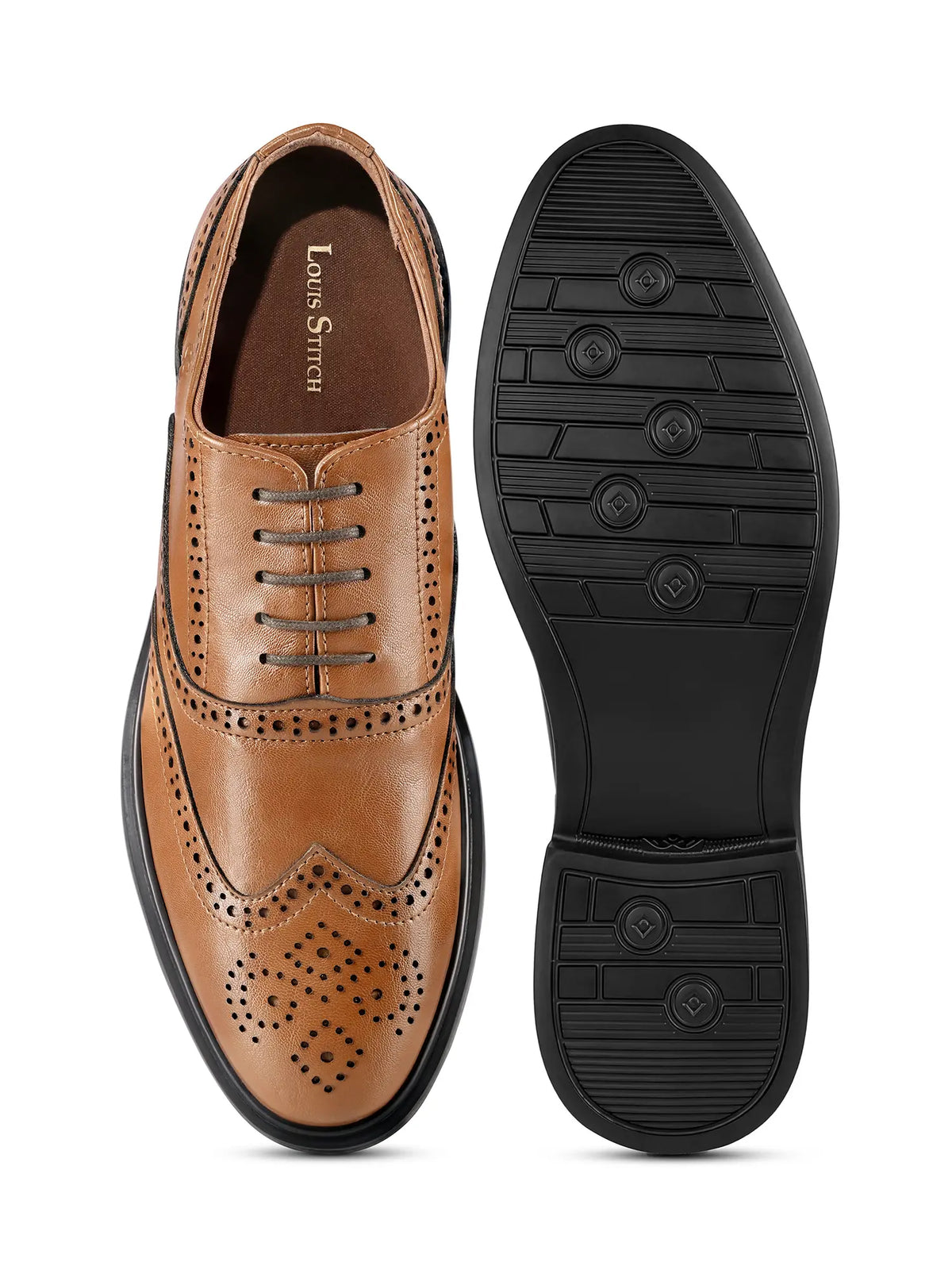 Russet Tan Formal Brogue Shoes