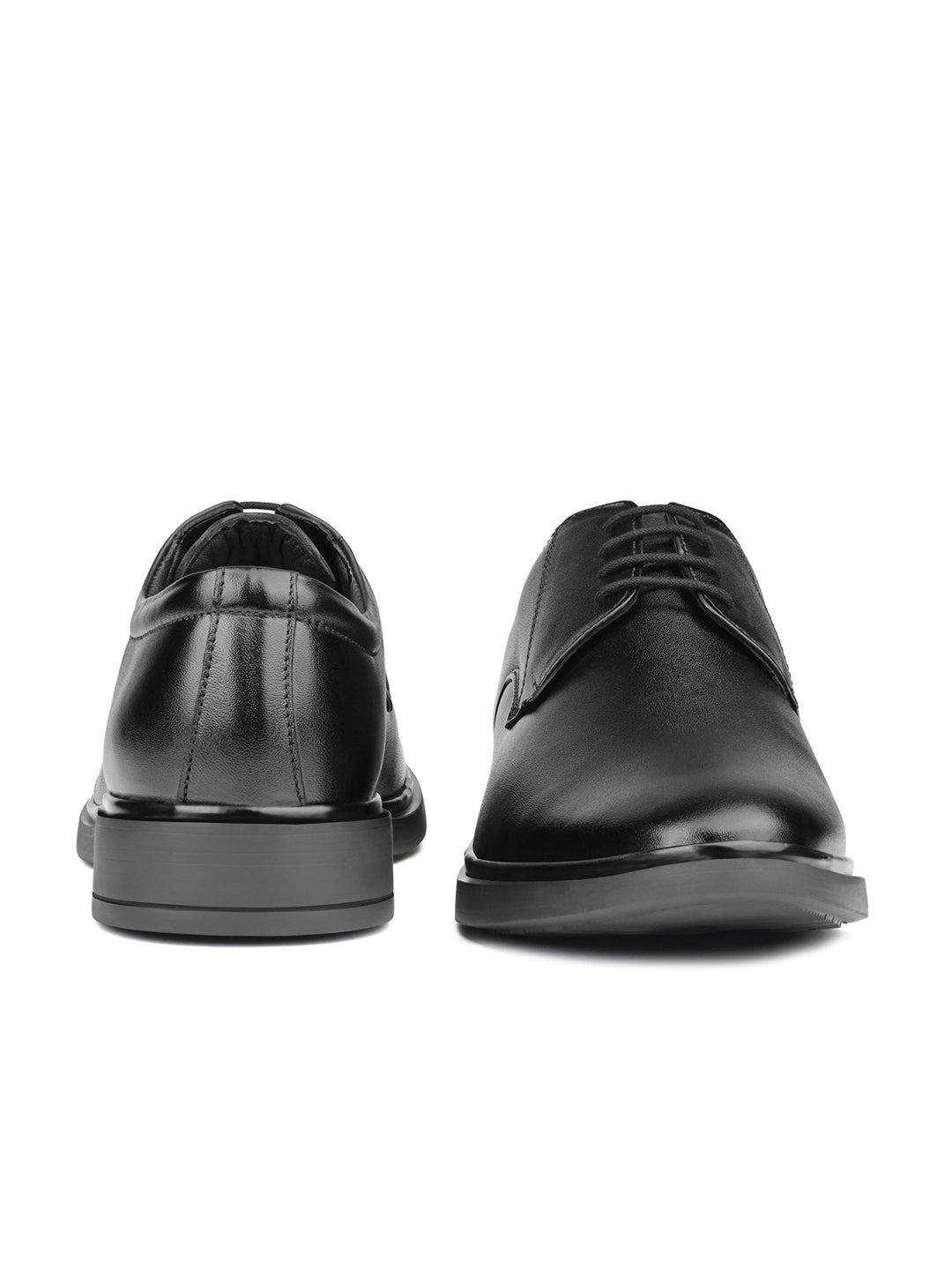 Raven Black Leather Lace-Up Lightweight Formal Derbys