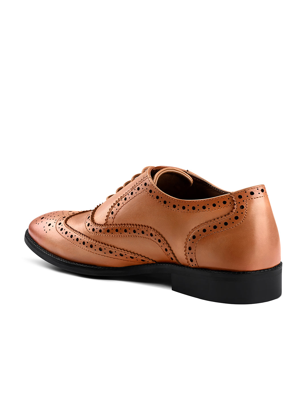 Russet Tan Italian Crust Leather Formal Brogue