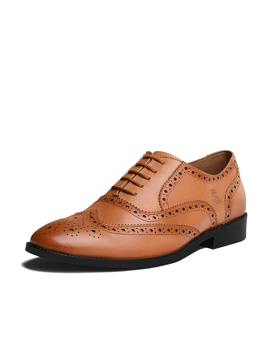 Russet Tan Italian Crust Leather Formal Brogue