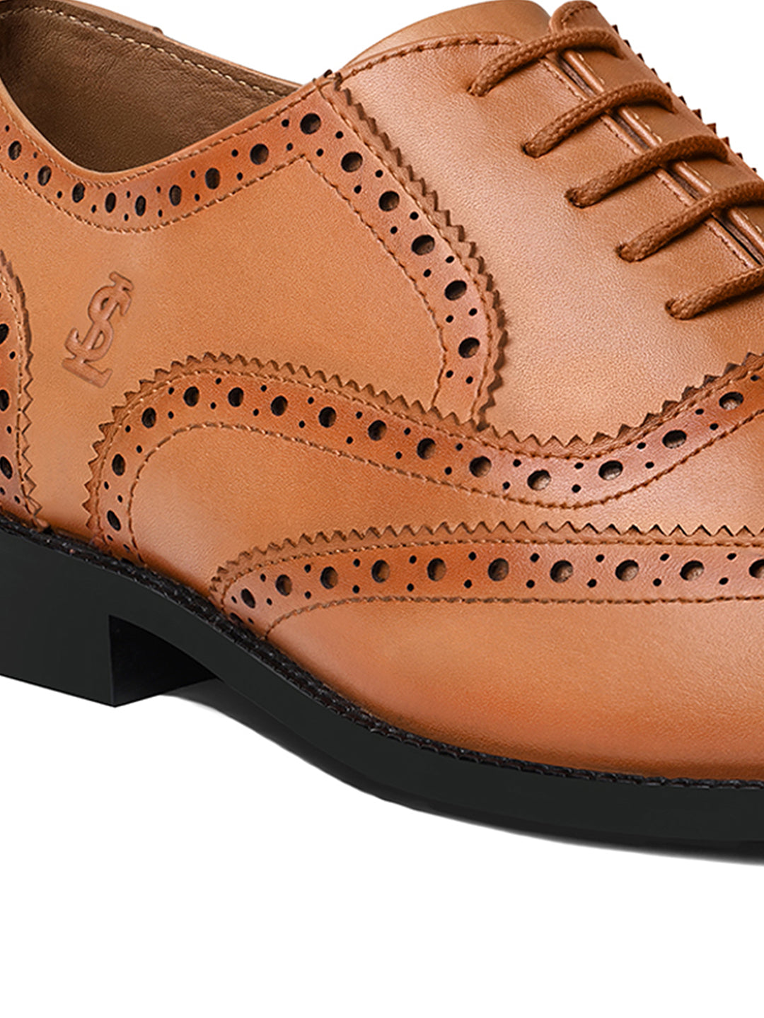Russet Tan Italian Crust Leather Formal Brogue
