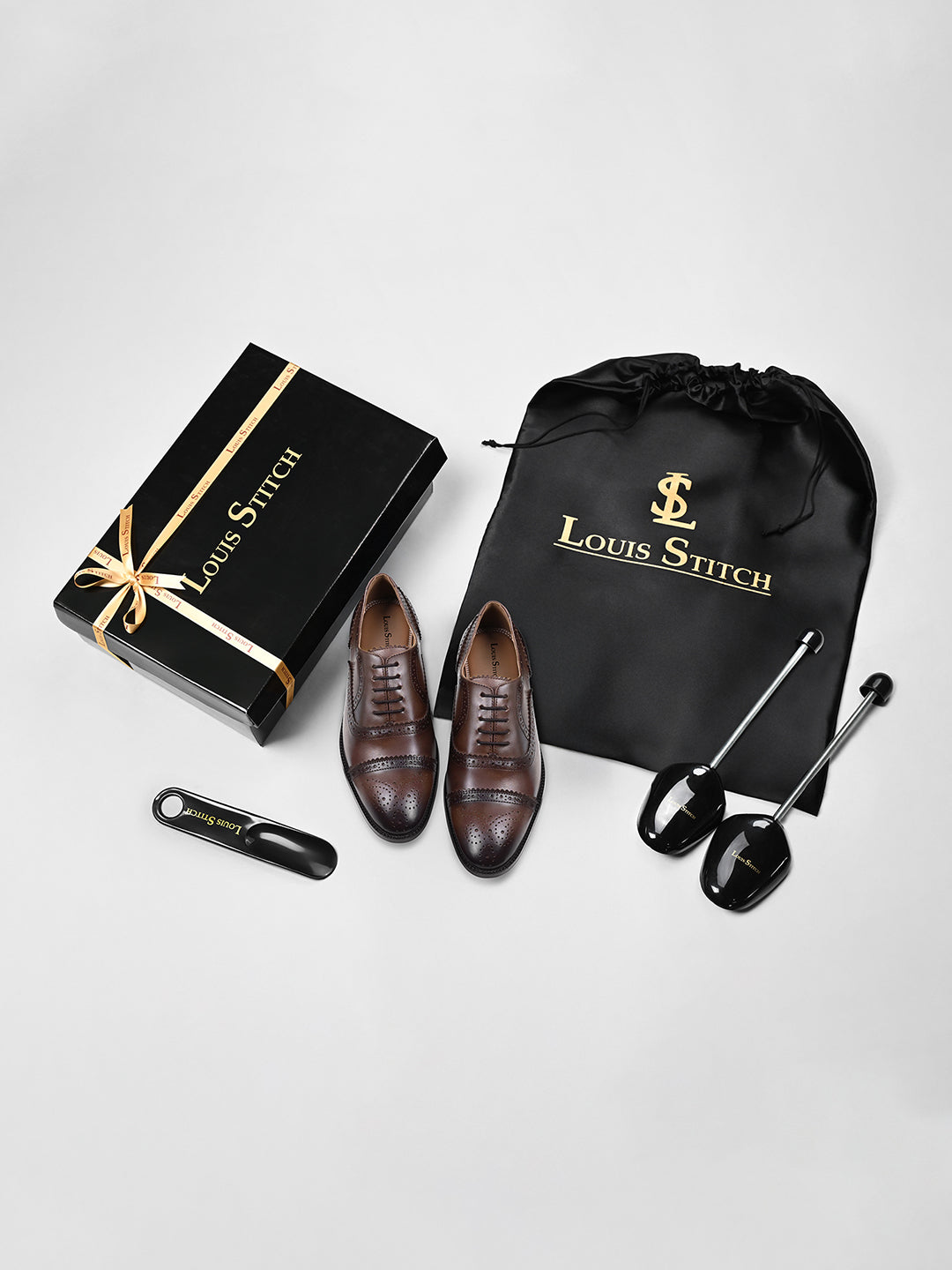 Brunette Brown Italian Crust Leather Formal Oxford