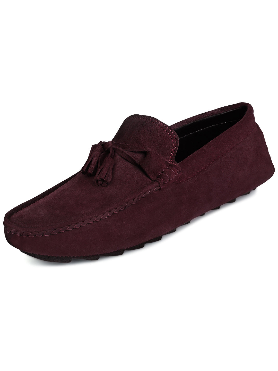 Rosewood Handmade Italian Suede Leather Penny Tassel Loafers