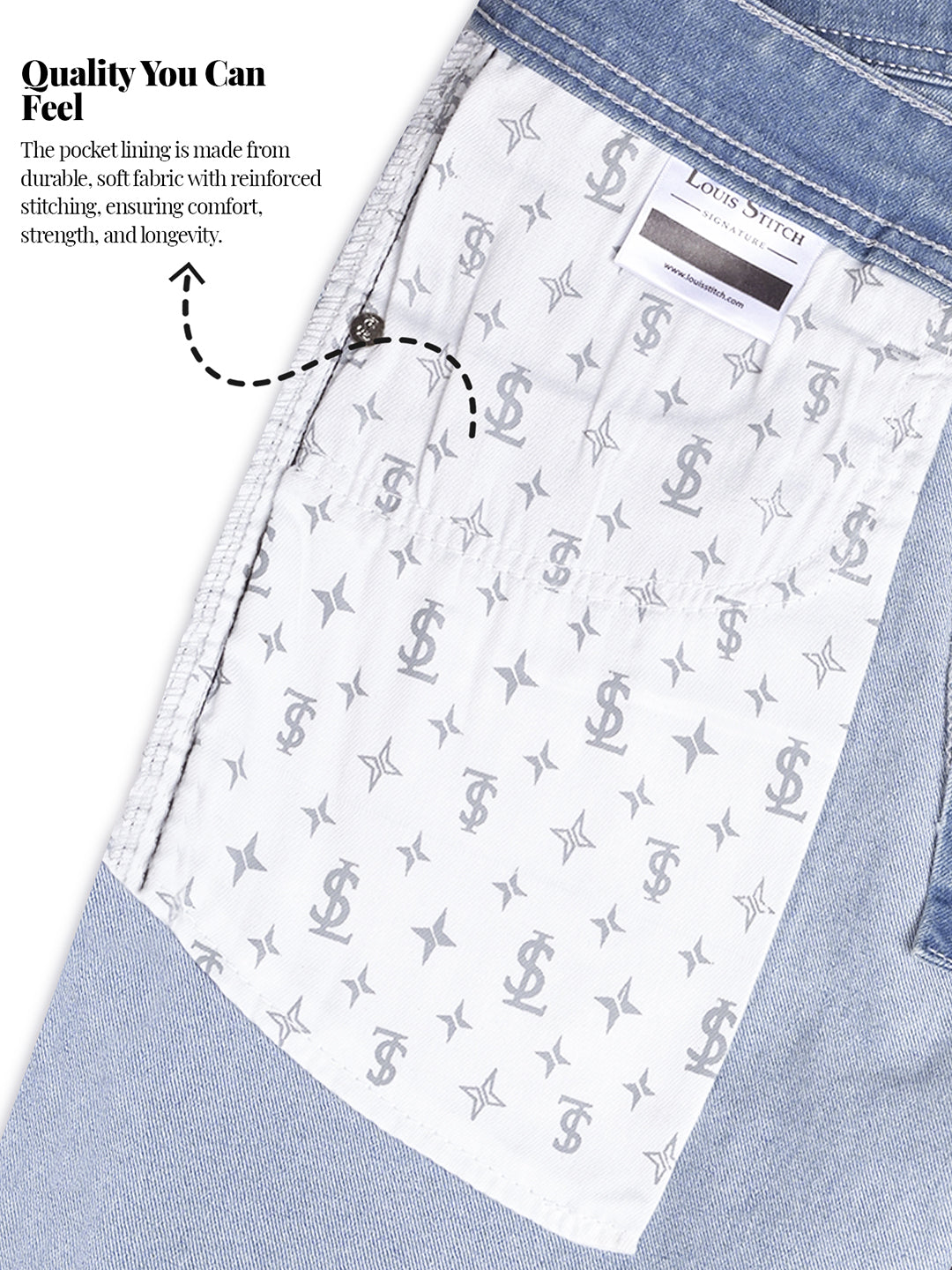 Men Light Blue Raw Wash Regular Fit Mid-Rise Jeans