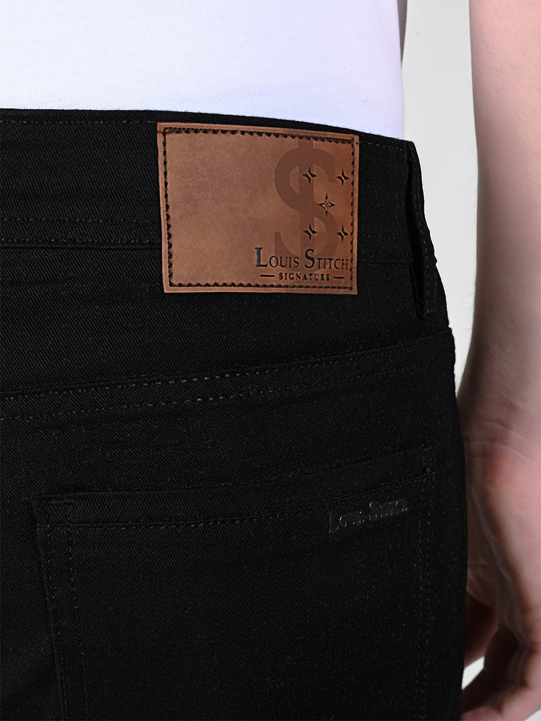 Signature Men's Black Slim Fit Mid Rise Jeans