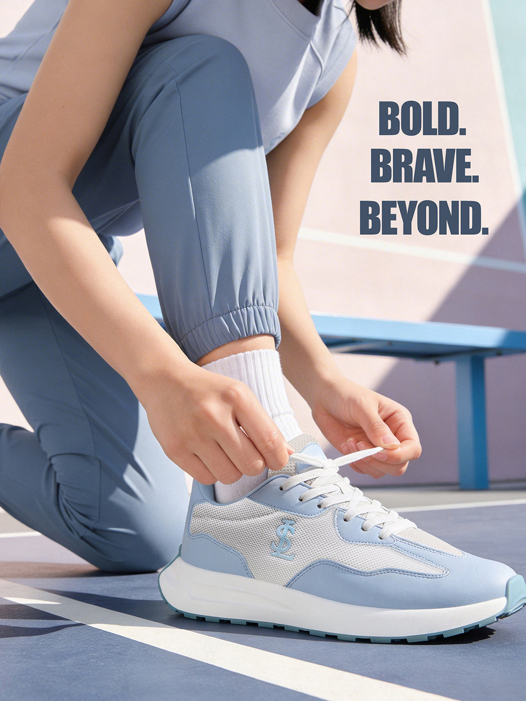 Frost Blue Lightweight Athleisure Sport Shoes