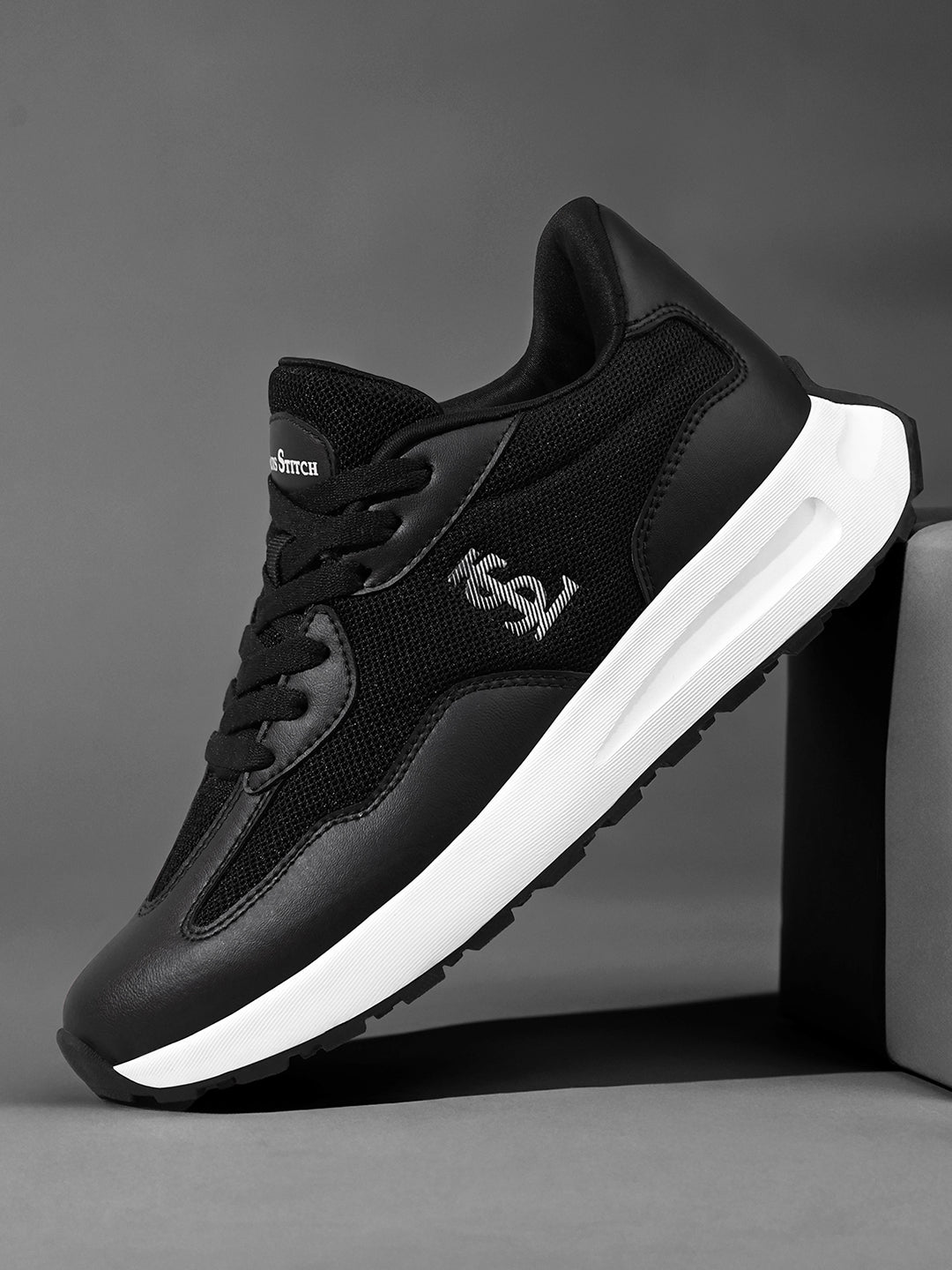 Charcoal Black Lightweight Athleisure Sport Shoes
