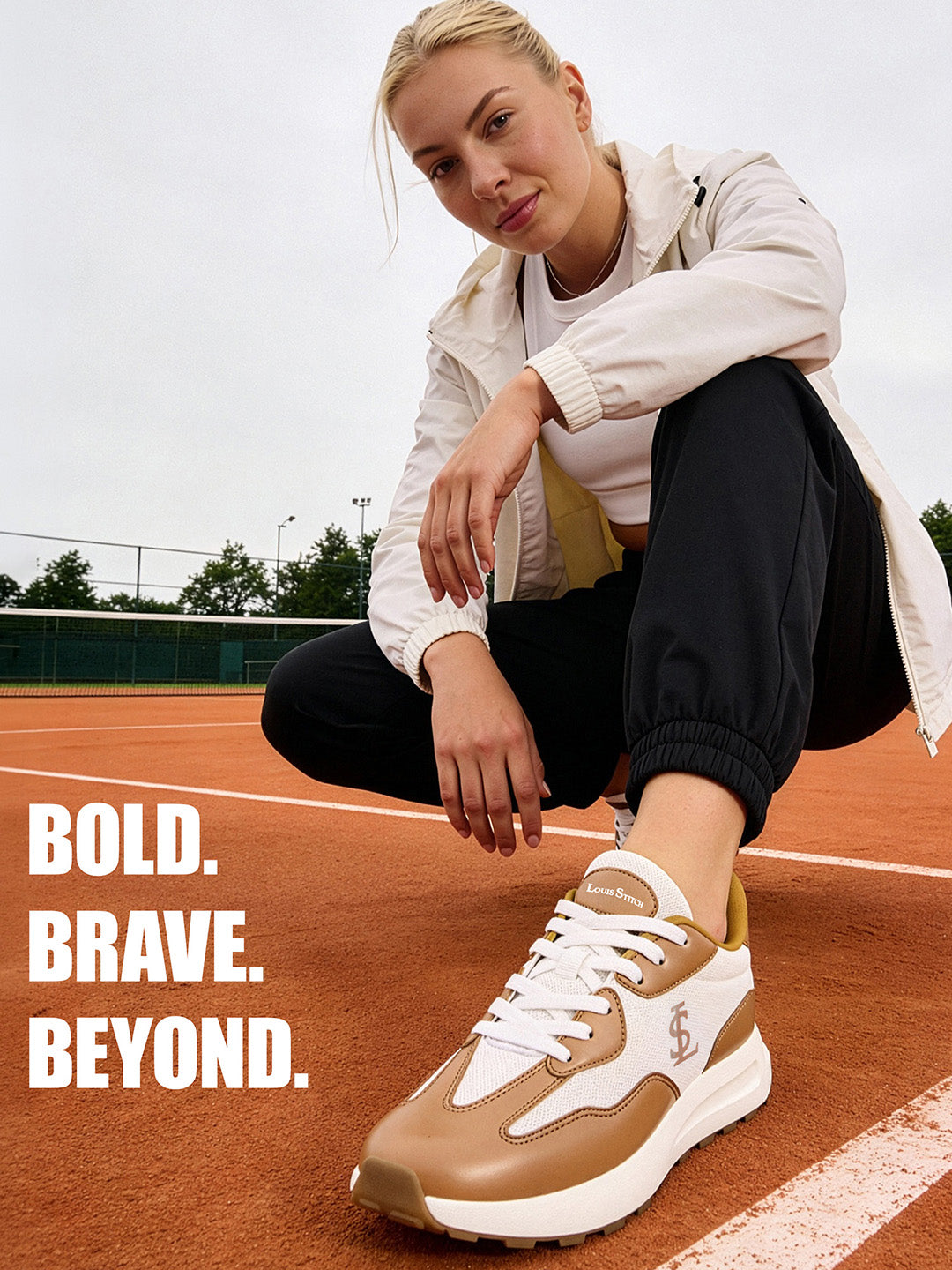 Latte Tan Lightweight Athleisure Sport Shoes