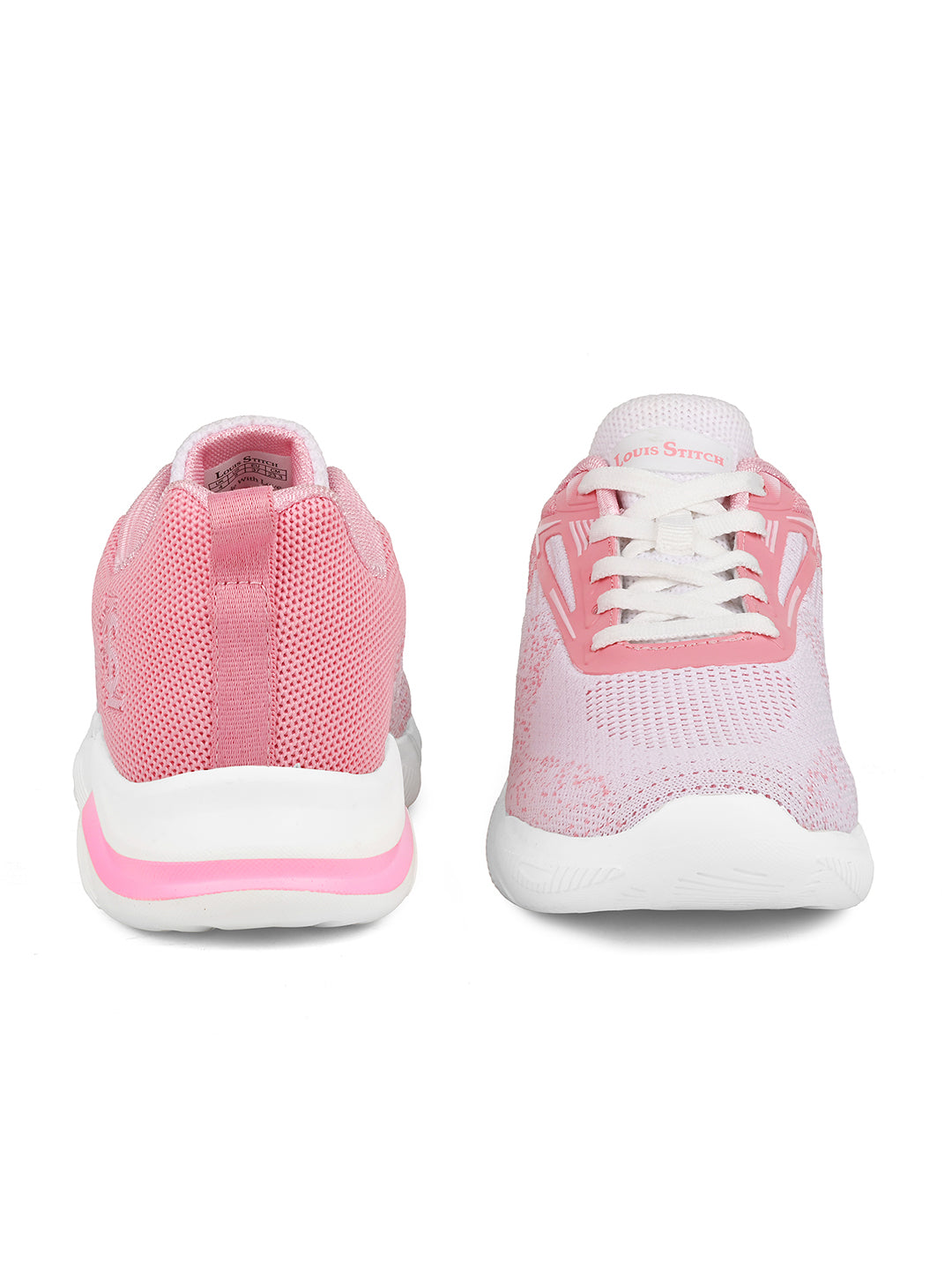 Women's Blush Pink Lightweight Athleisure Flyknit Sport Shoes