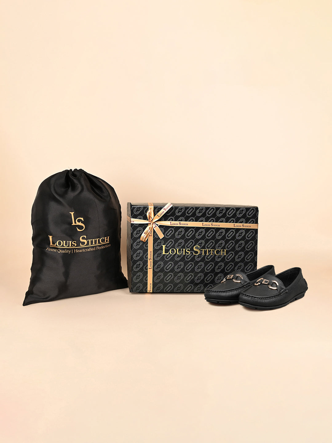 Women's Black Premium Solid Slip-On Casual Loafers