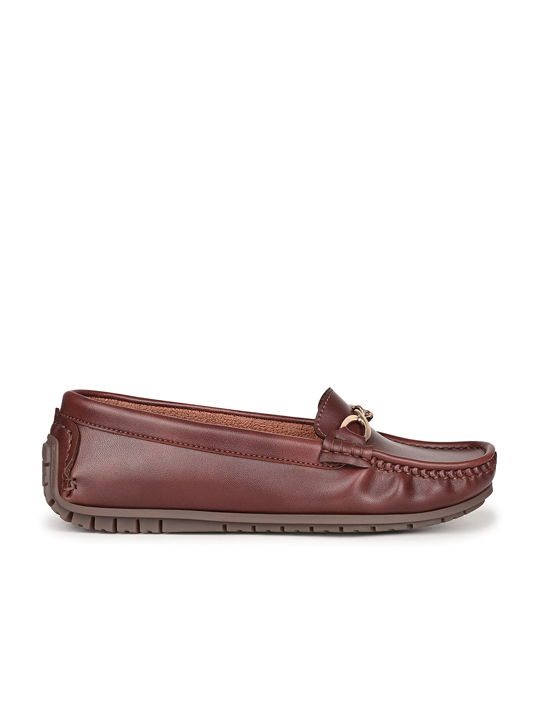 Women's Tan Premium Solid Slip-On Casual Loafers