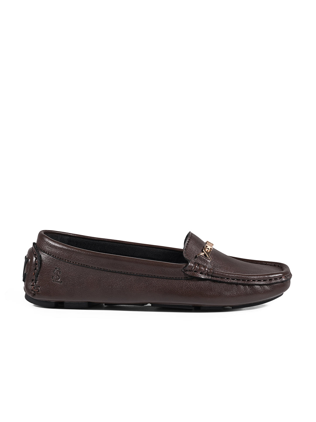 Women's Brown Premium Solid Slip-On Casual Loafers