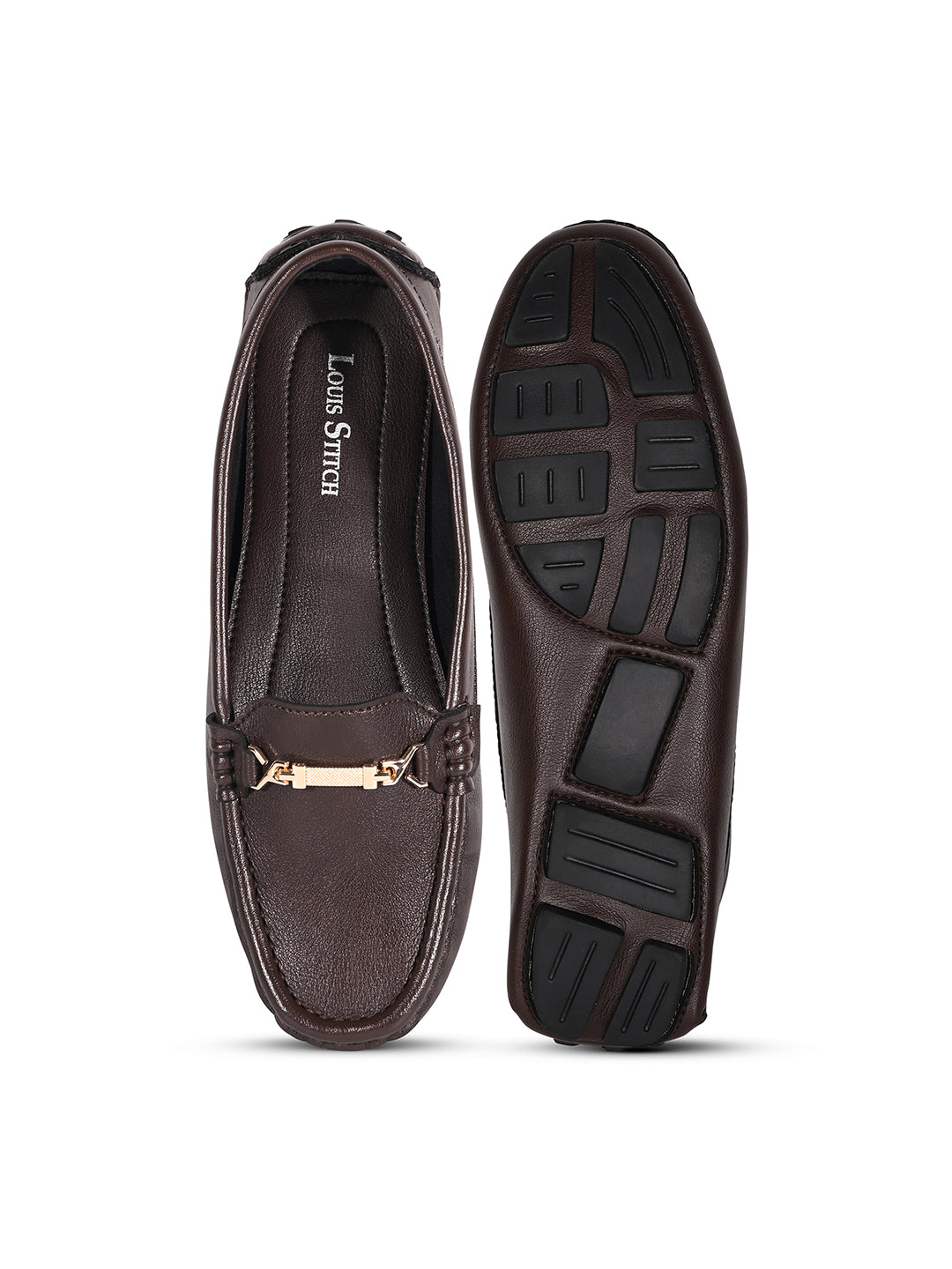 Women's Brown Premium Solid Slip-On Casual Loafers