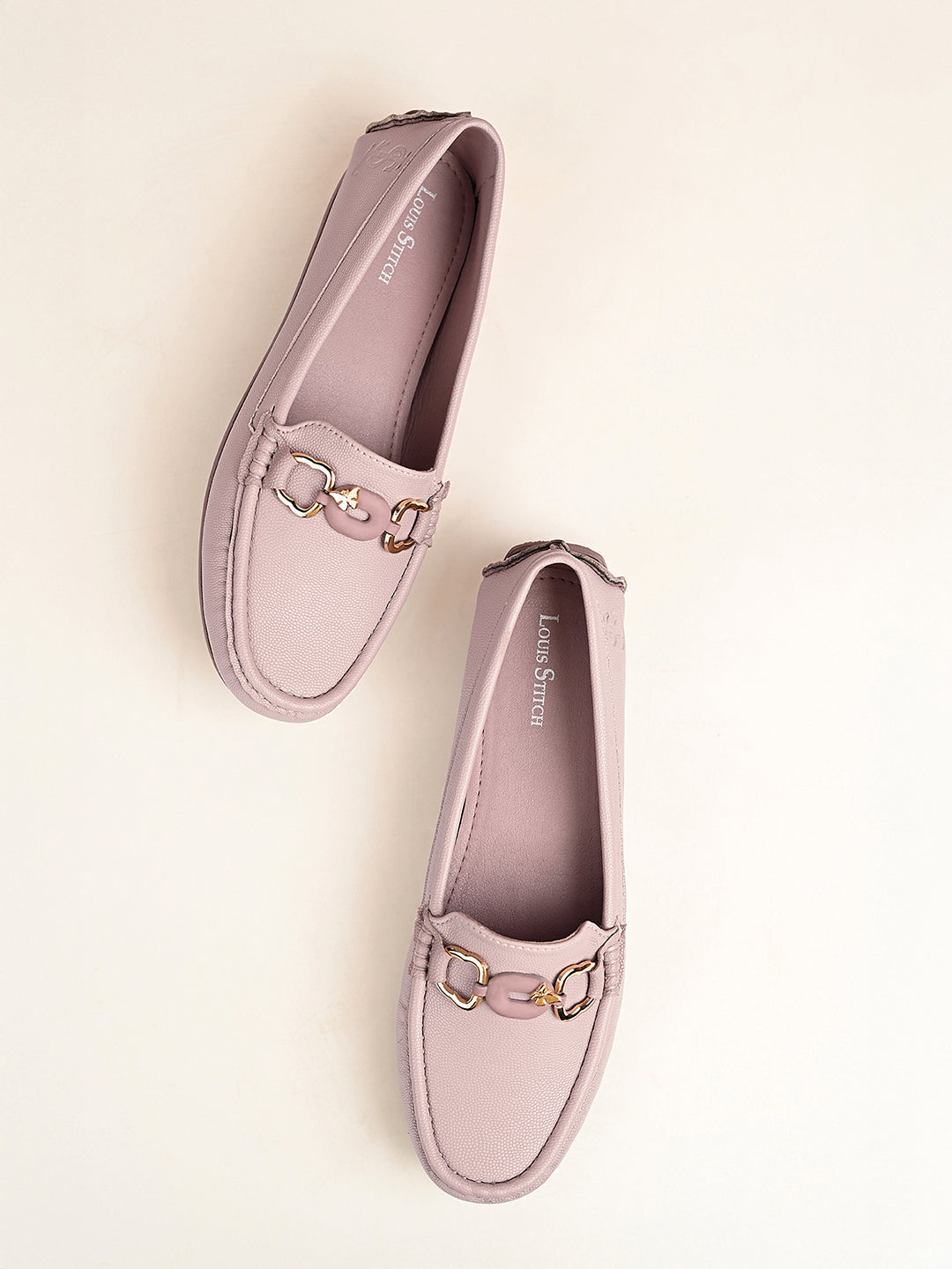 Women's Pink Premium Solid Slip-On Casual Loafers