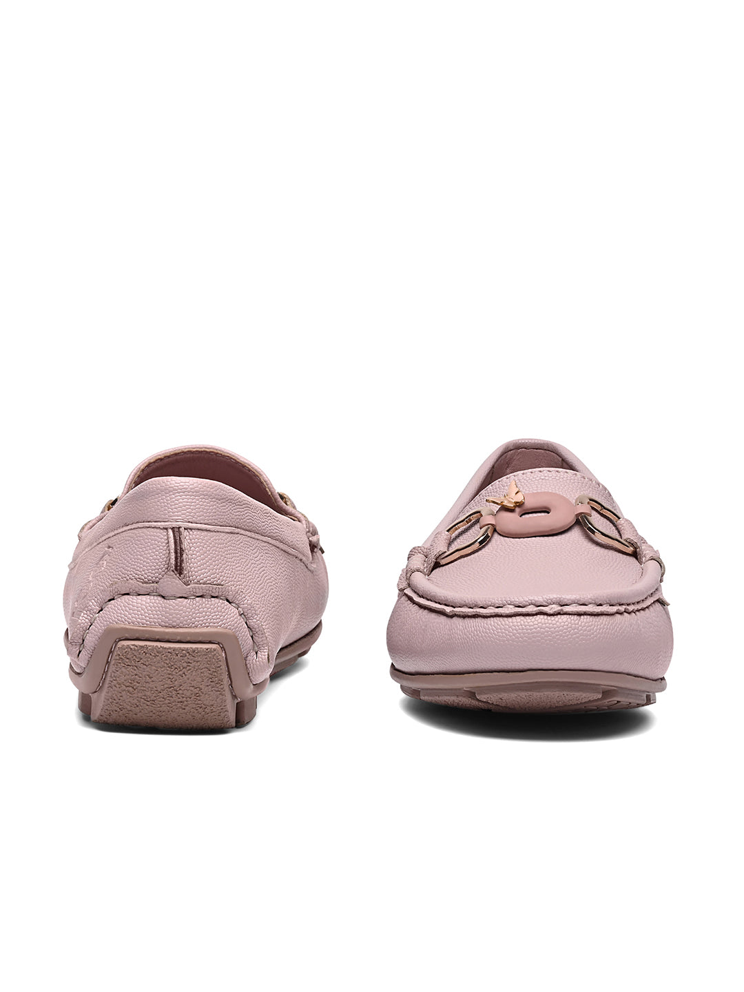 Women's Pink Premium Solid Slip-On Casual Loafers