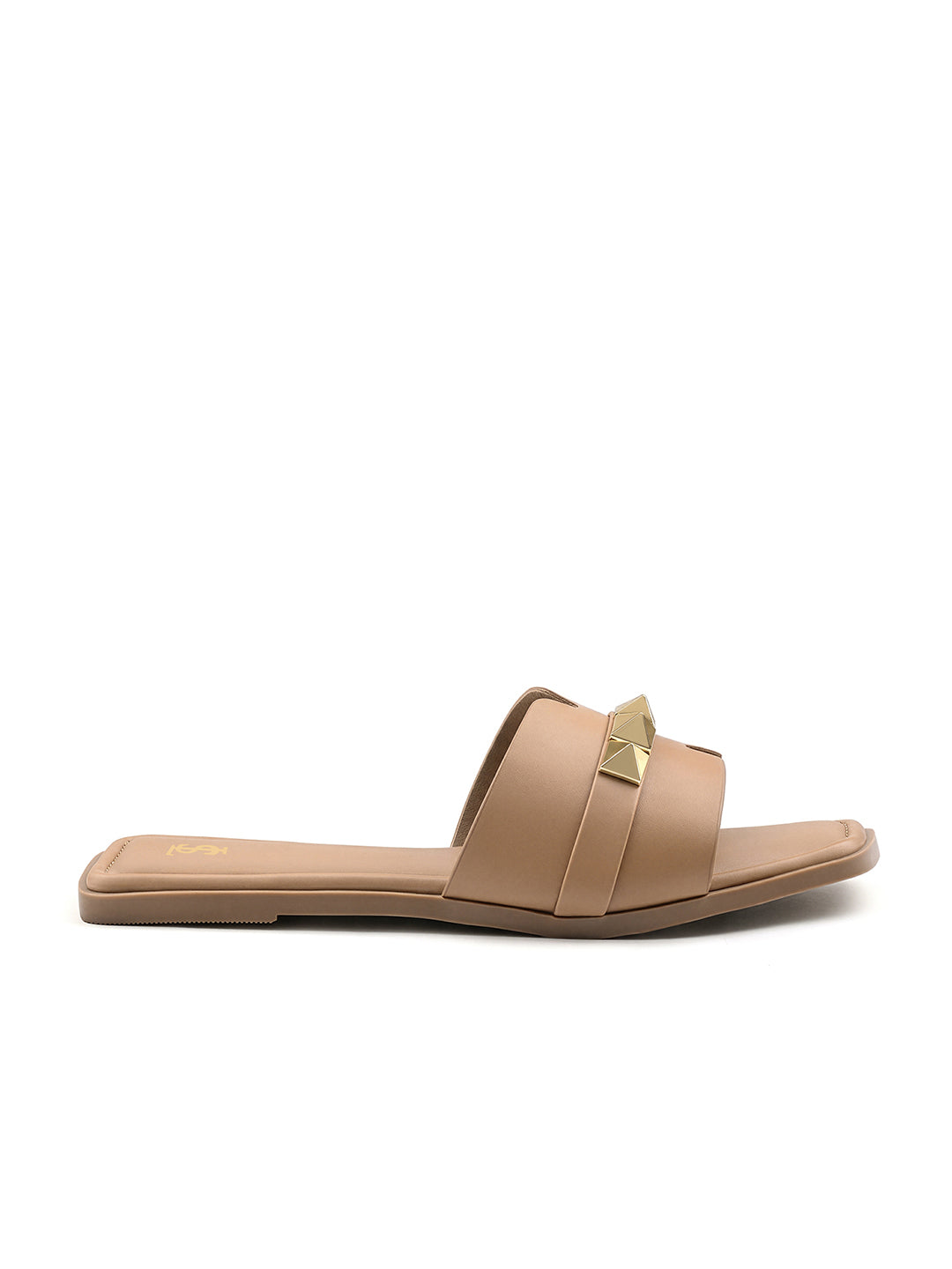 Women's Caramel Beige Elegant Flat Sandals
