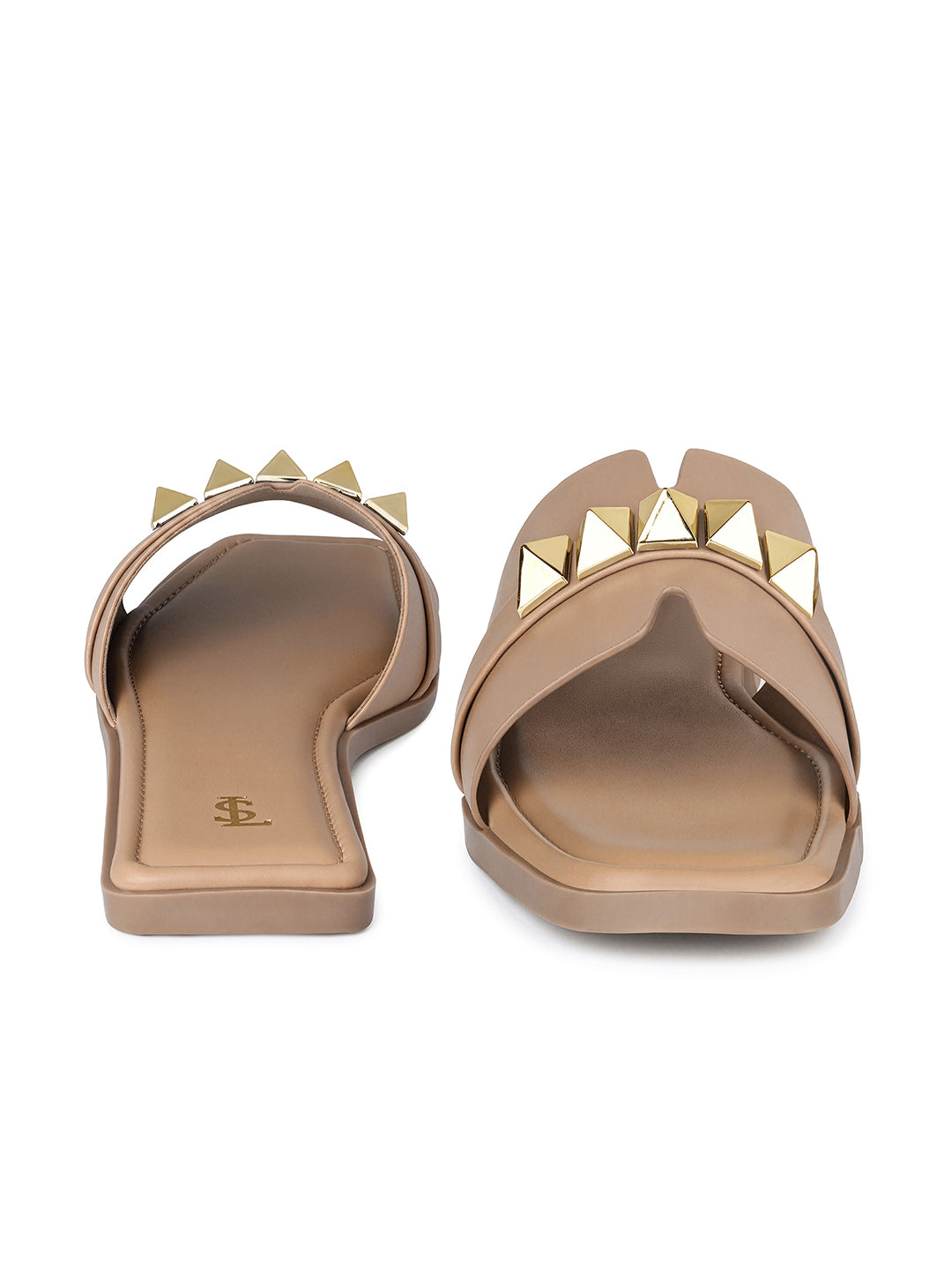Women's Caramel Beige Elegant Flat Sandals