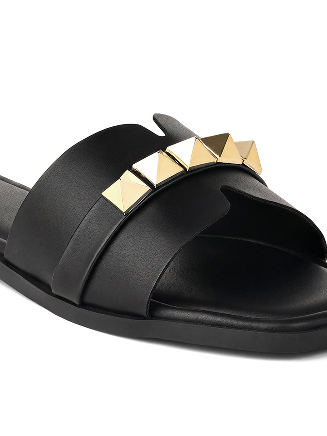 Women's Muse Black Elegant Flat Sandals