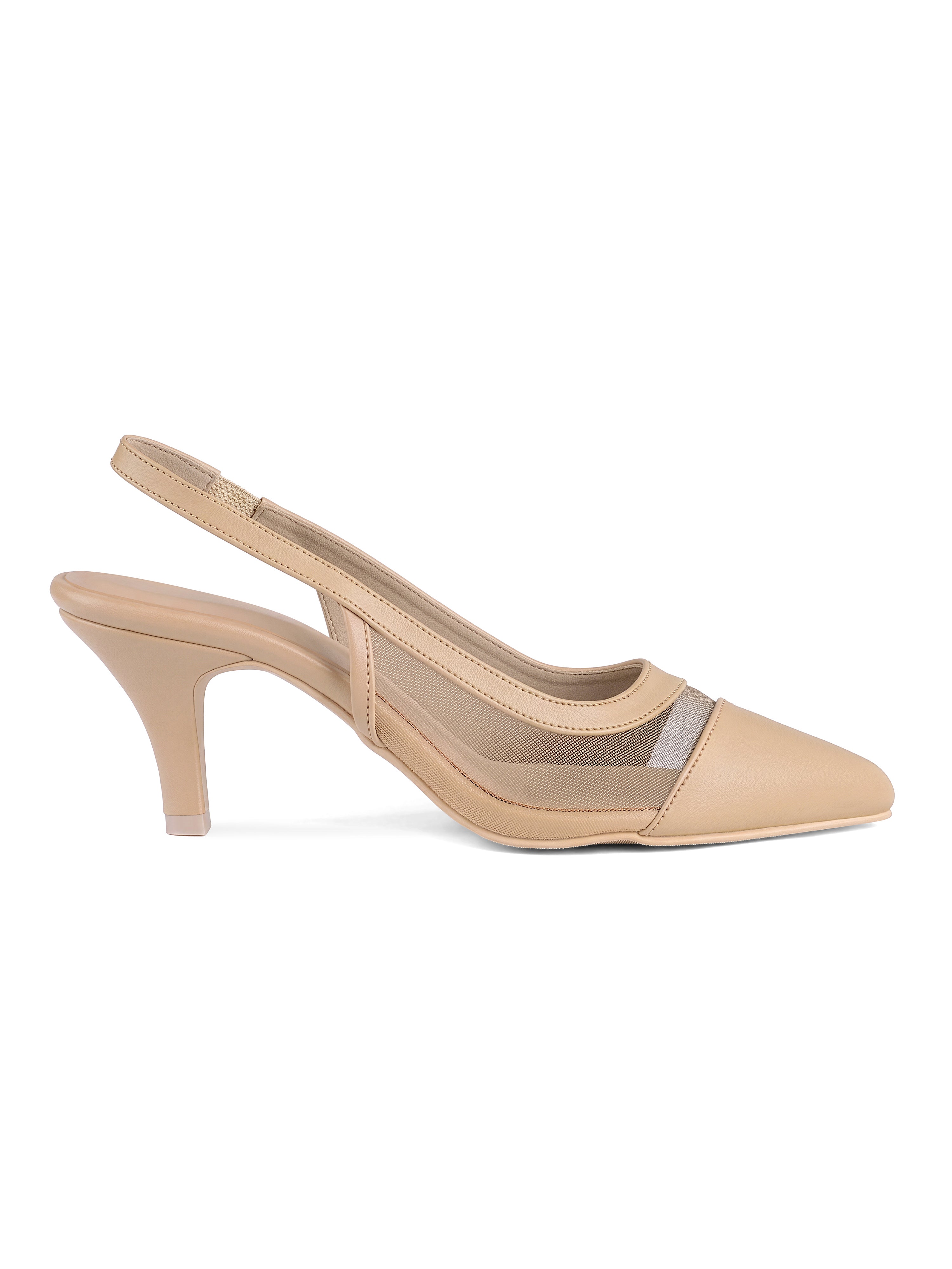 Women's Beige Luxury Comfort Heel Sandals