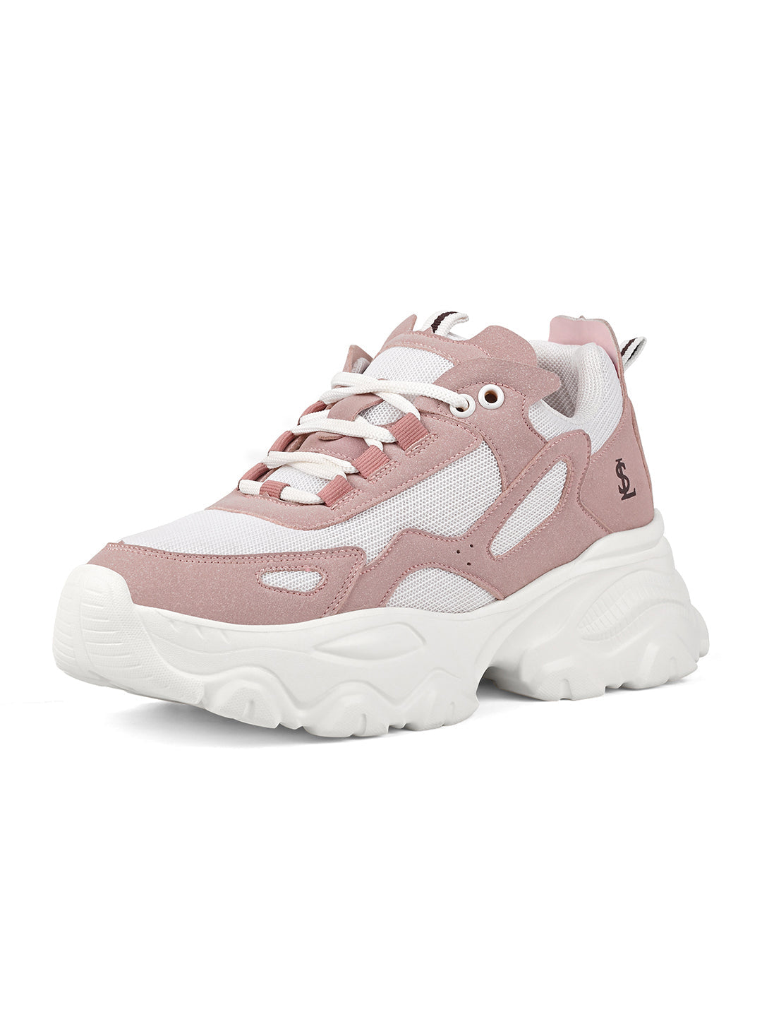 Pink and White Comfortable Women Sneakers
