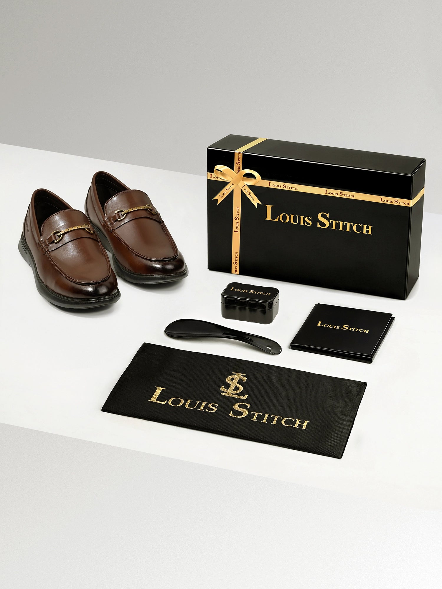 Men’s Brunette Brown Formal Moccasin Shoes