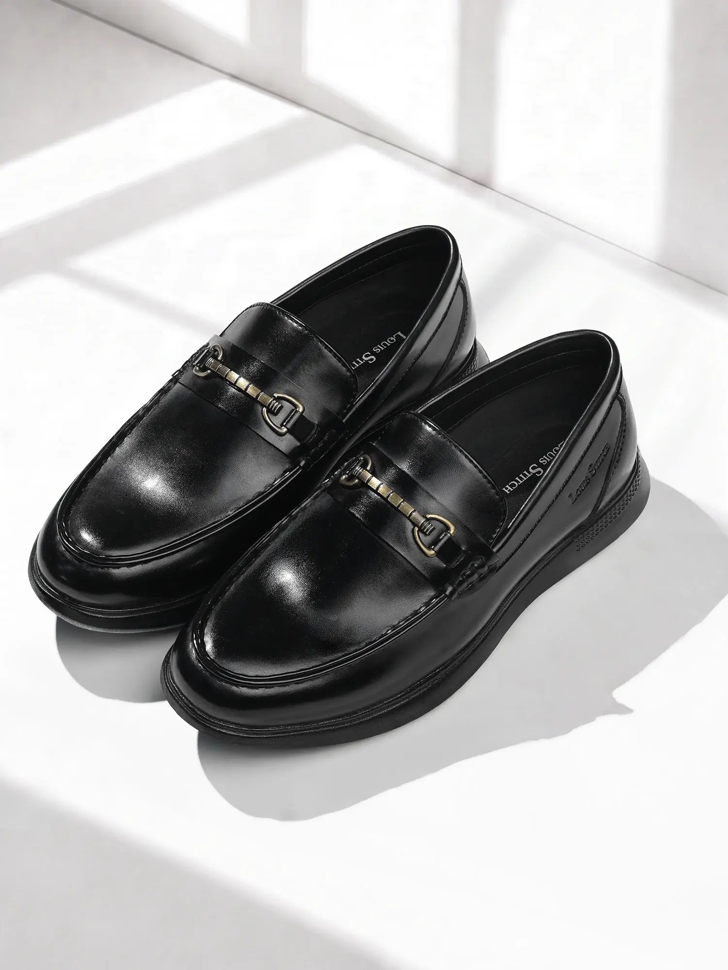 Men’s Jet Black Formal Moccasin Shoes