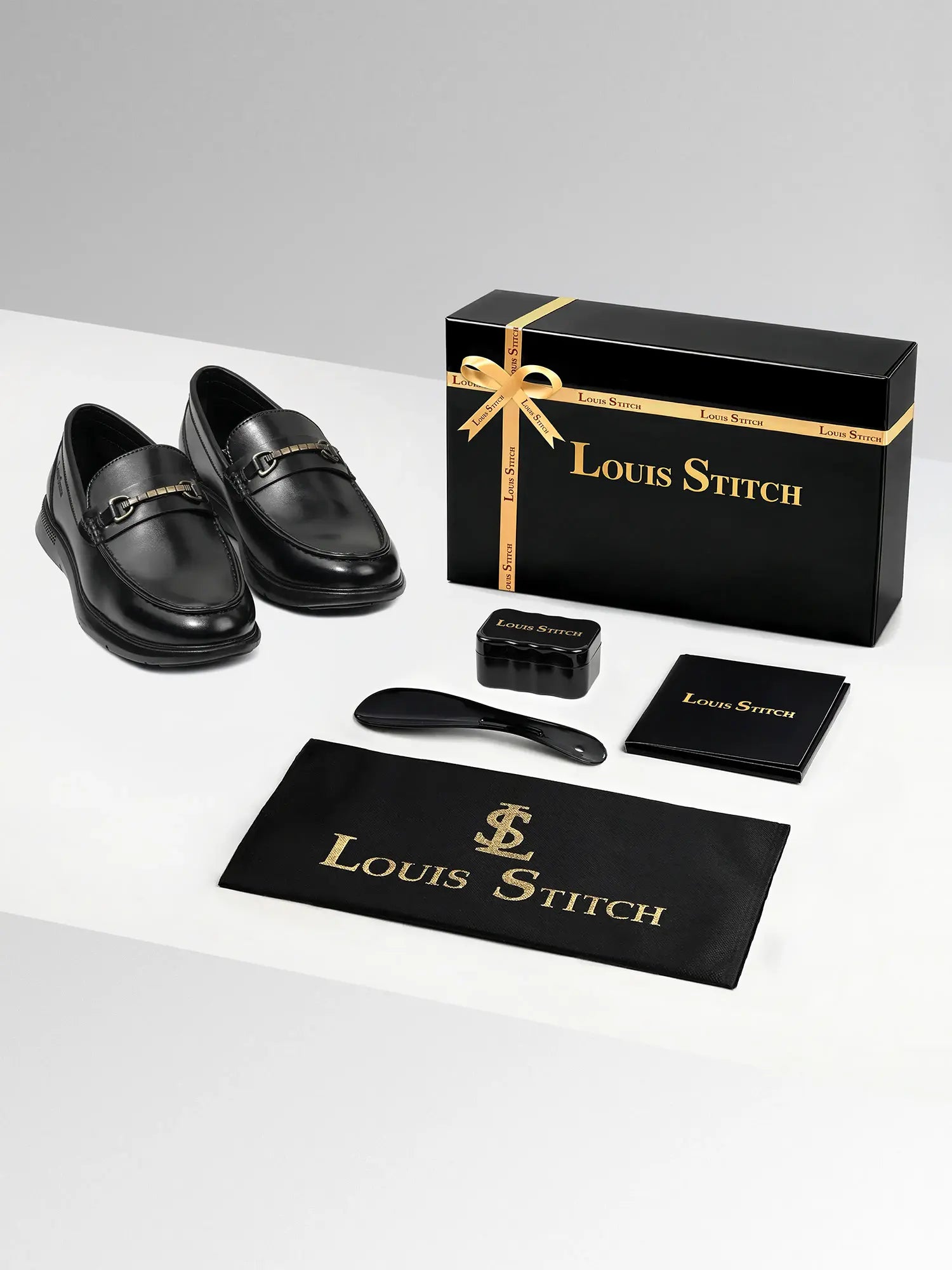 Men’s Jet Black Formal Moccasin Shoes