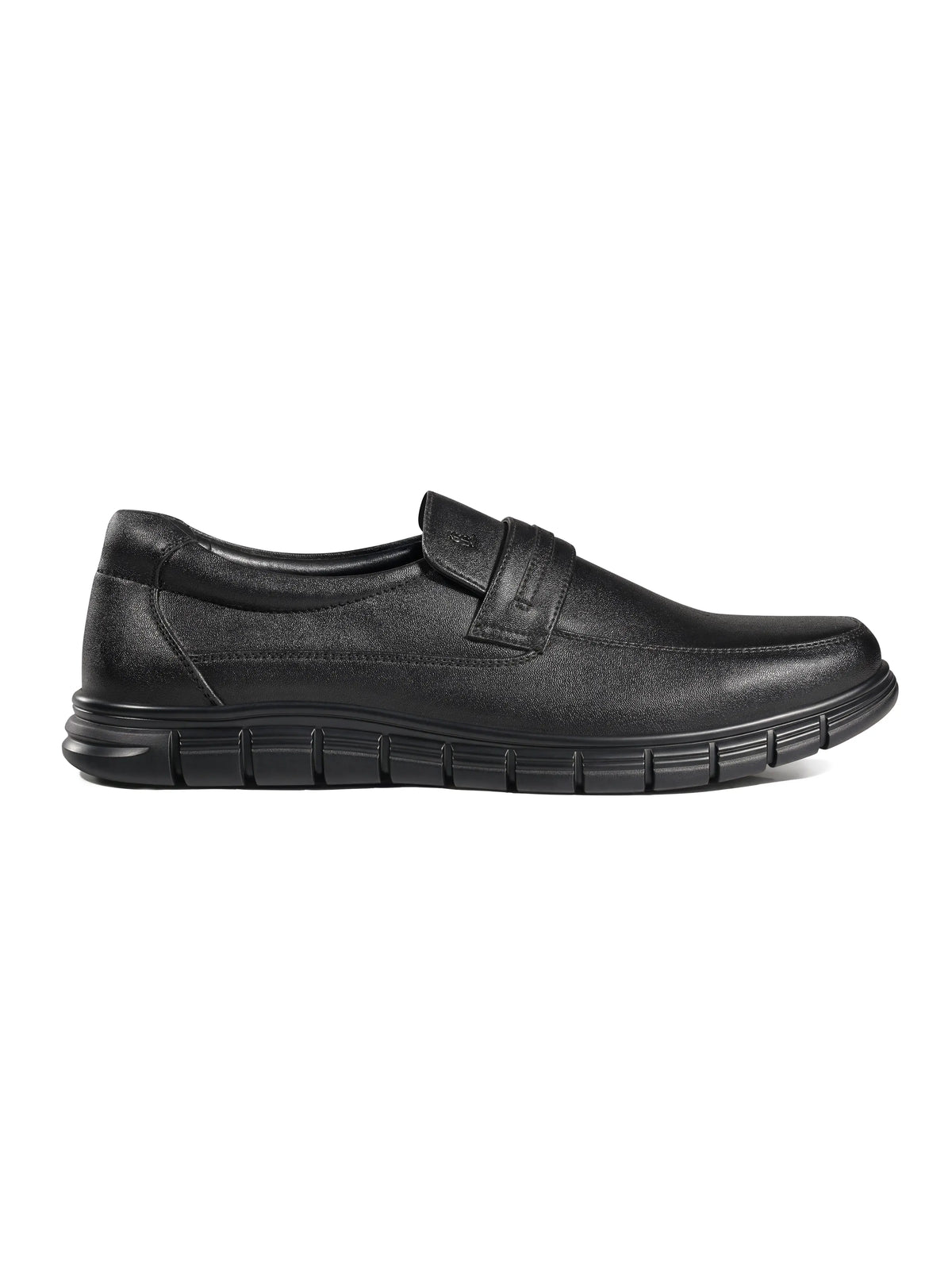Jet Black Leather Comfortable Slip-On Moccasin