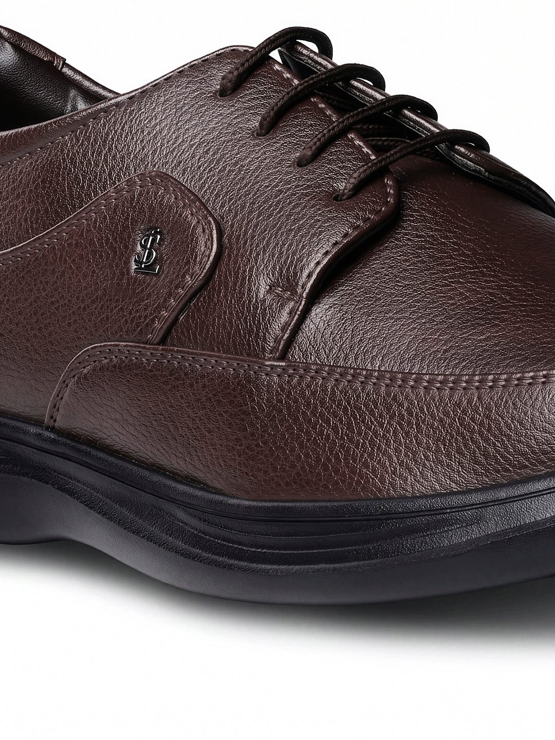 Brunette Brown Genuine Leather Ultra Lightweight Derby Shoes