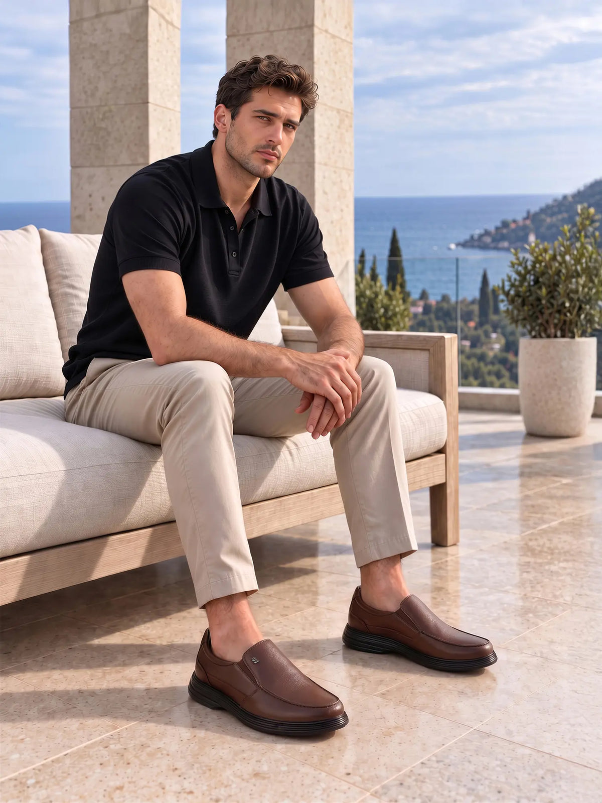 Brunette Brown Comfortable Slip-On Shoes