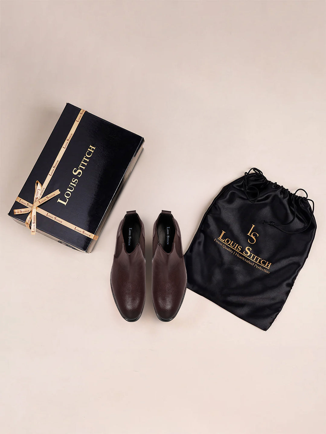 Mexican Brown Mid-Top Ankle Slip-On Chelsea Boots
