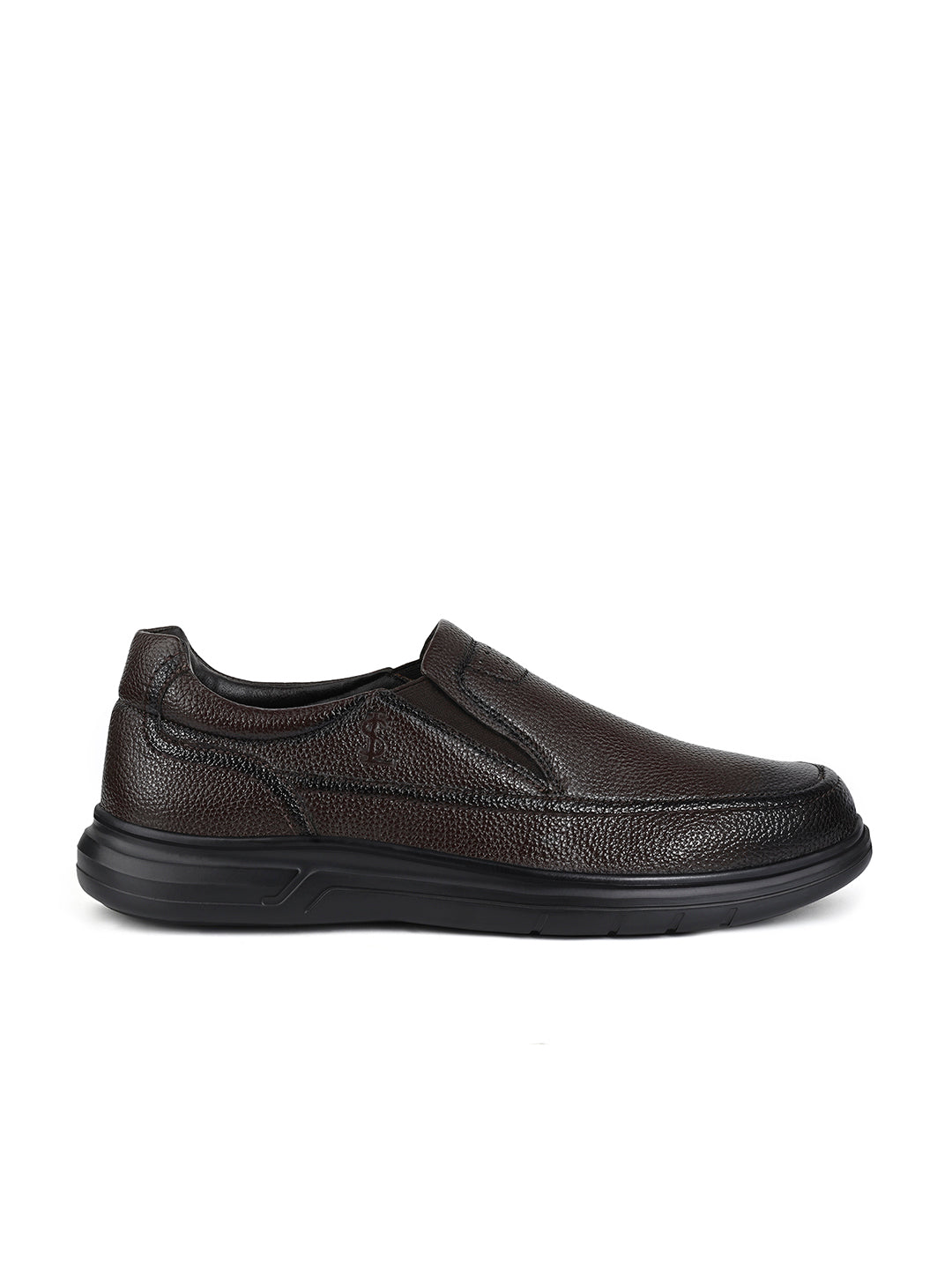 Brunette Brown Milled Lightweight Slip-On Moccasin