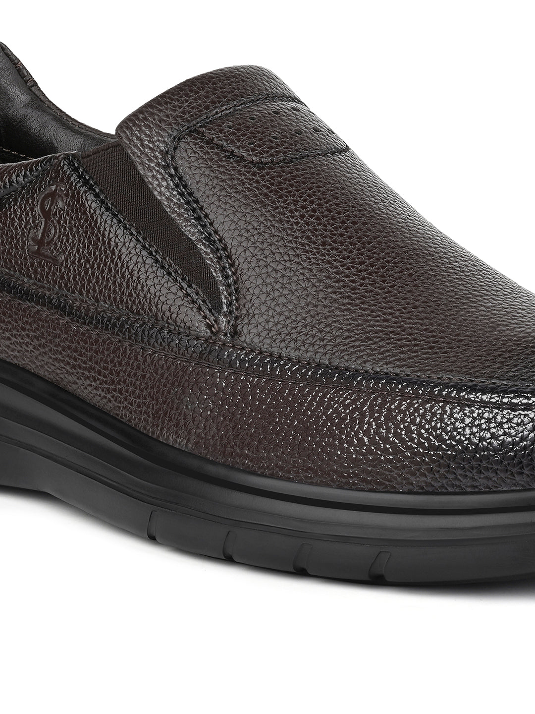 Brunette Brown Milled Lightweight Slip-On Moccasin