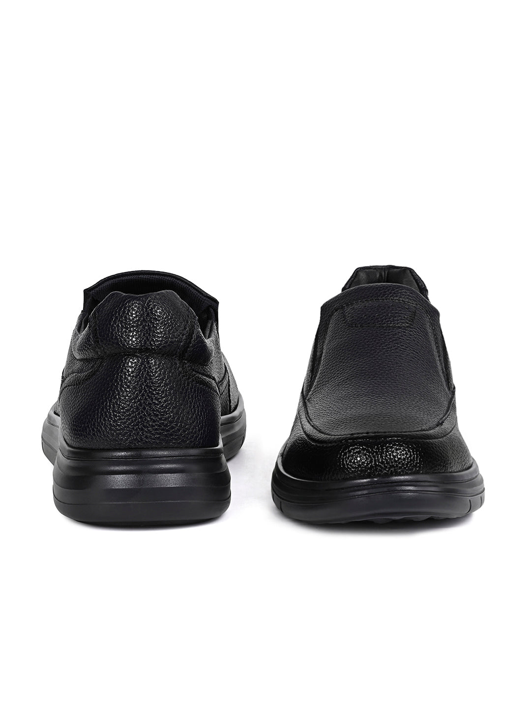 Jet Black Milled Lightweight Slip-On Moccasin