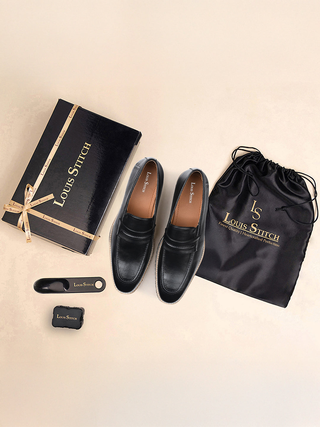 Jet Black Smart Casual Ultra Lightweight Moccasin Shoes