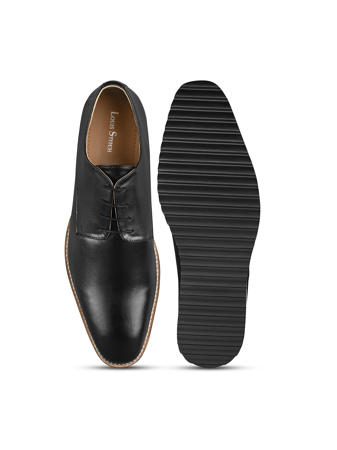 Jet Black Ultra Lightweight and Comfortable Derbys