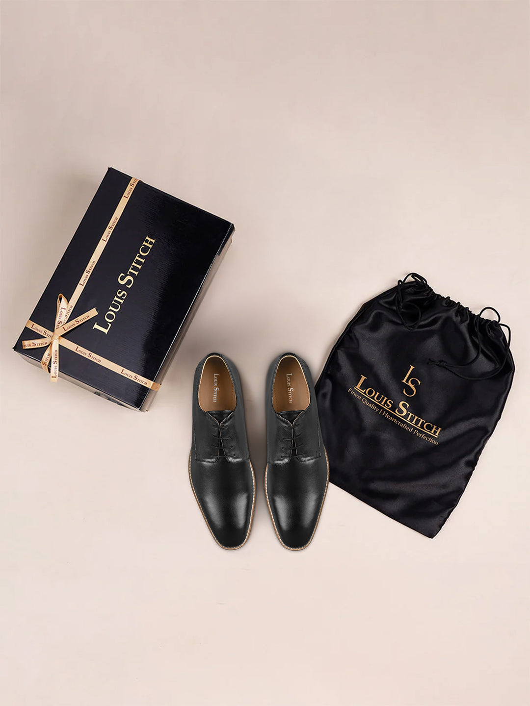 Jet Black Ultra Lightweight and Comfortable Derbys