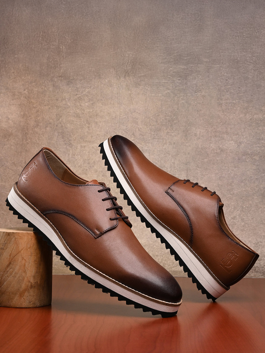 Tan Ultra Lightweight and Comfortable Derbys