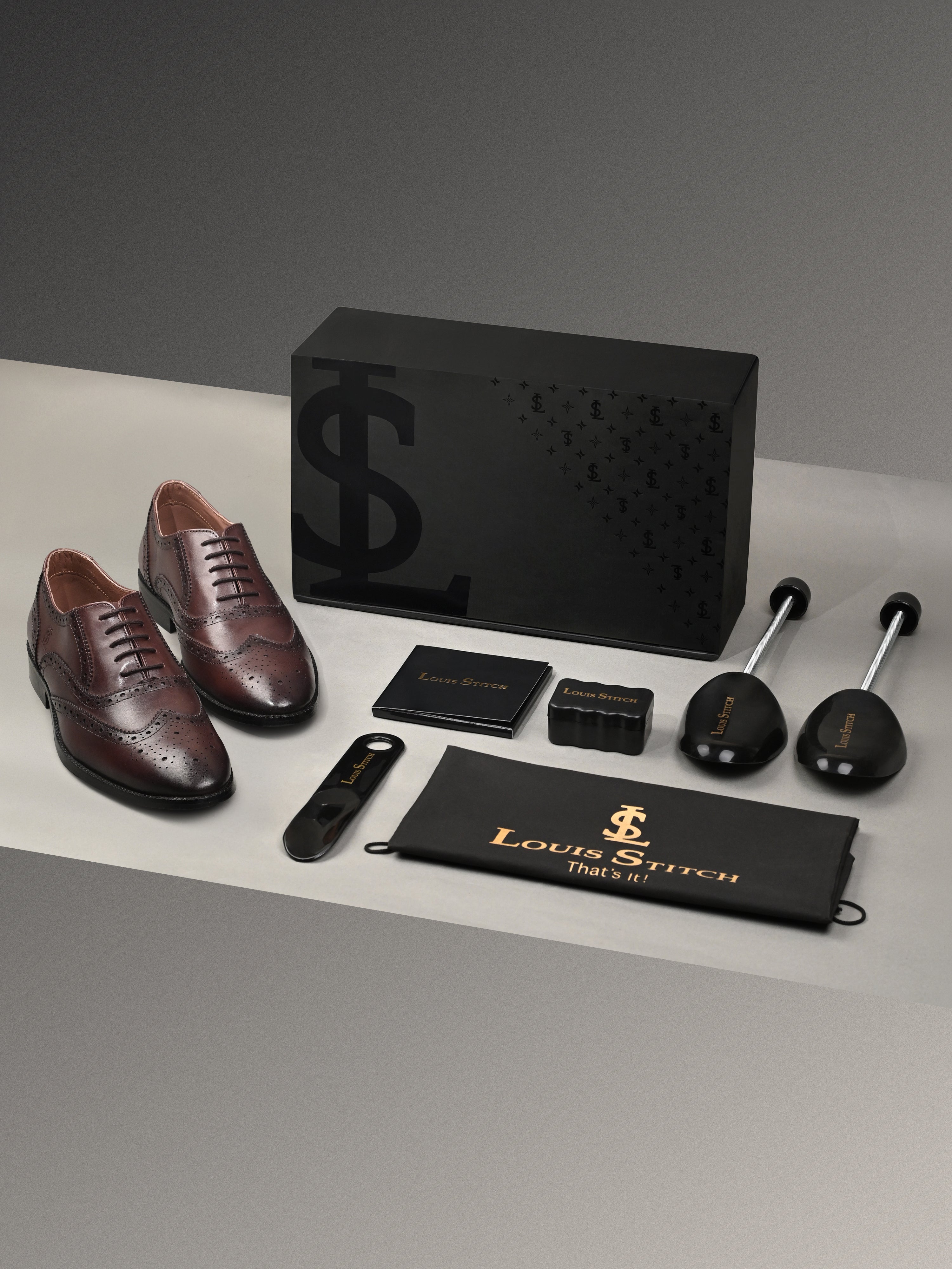 Brunette Brown Italian Crust Leather Formal Brogue