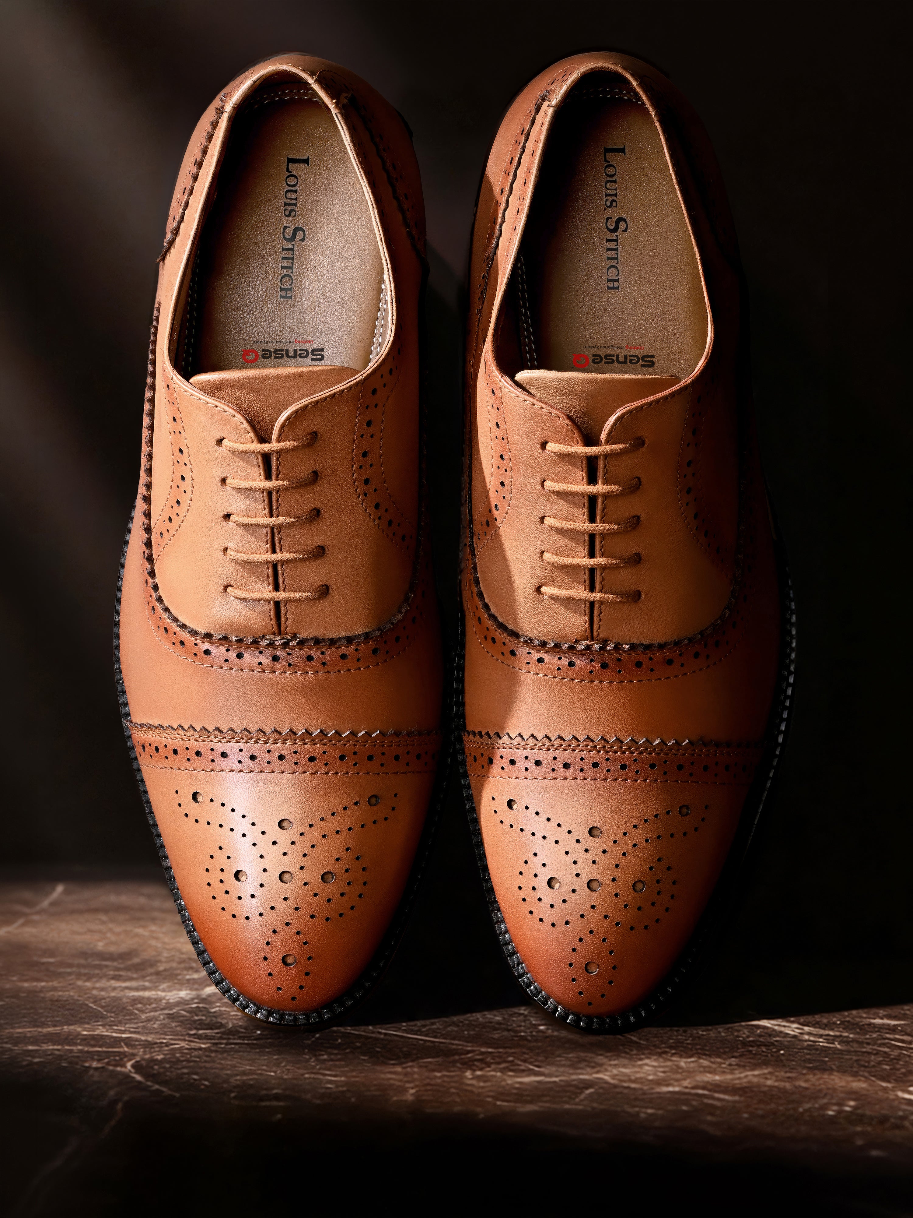 Russet Tan Italian Crust Leather Formal Oxford
