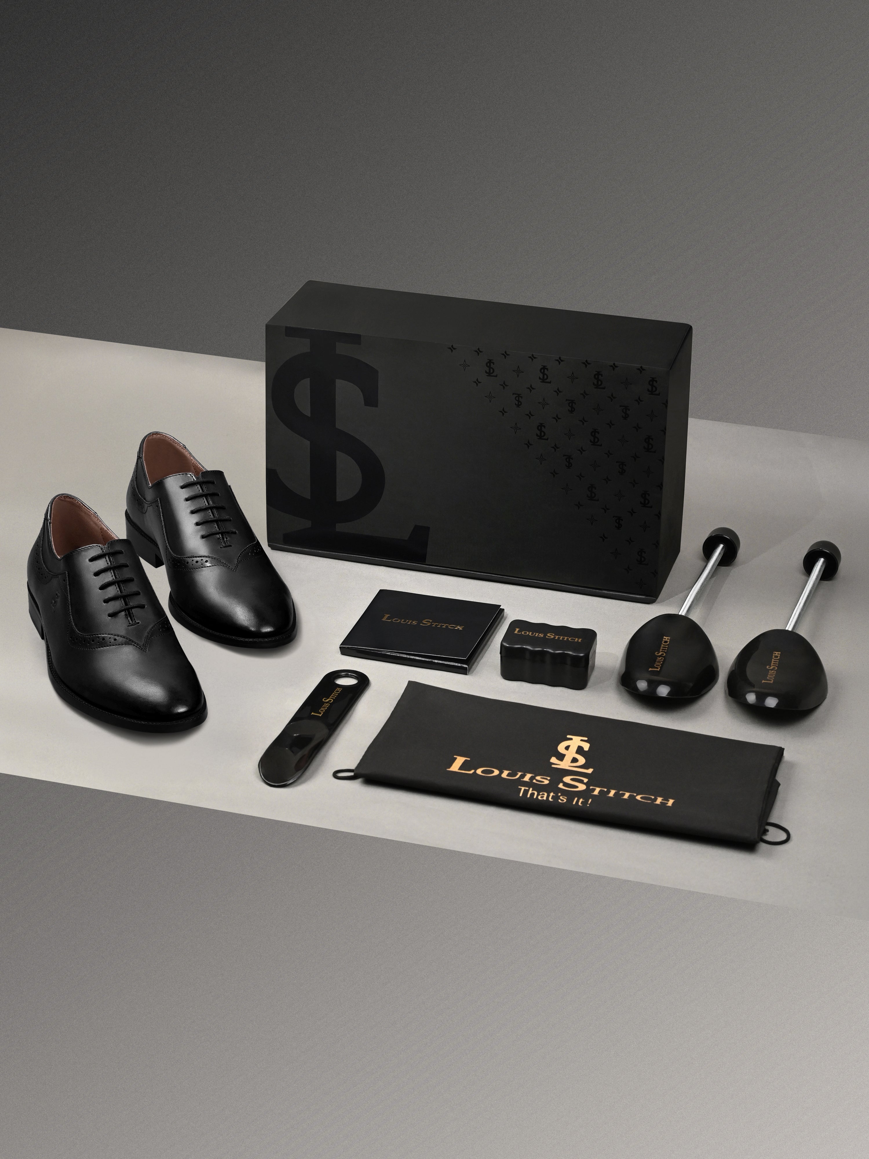 Jet Black Italian Crust Leather Formal Derby